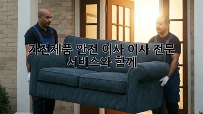 가전제품 안전 이사, 이사 전문 서비스와 함께!